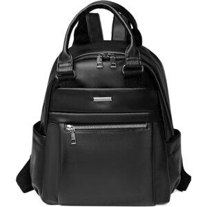 Mini Nylon Backpack for Women Lightweight Travel Purse E Black Small Trendy Bag